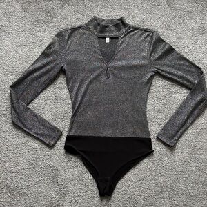Leith | Metallic Long Sleeve Bodysuit